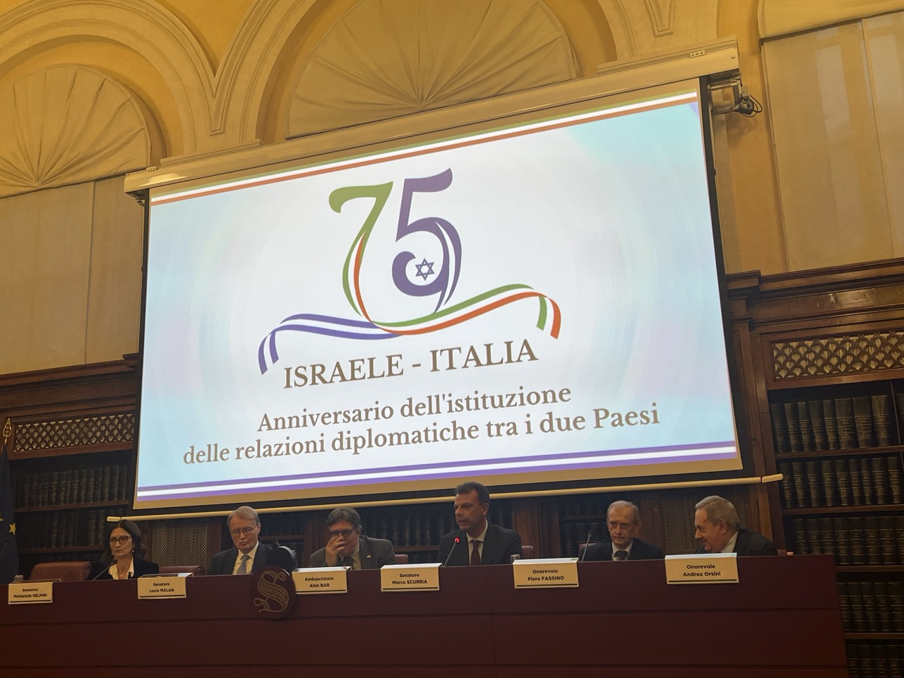 75 anni insieme: celebrati al Senato i rapporti diplomatici fra Italia e Israele