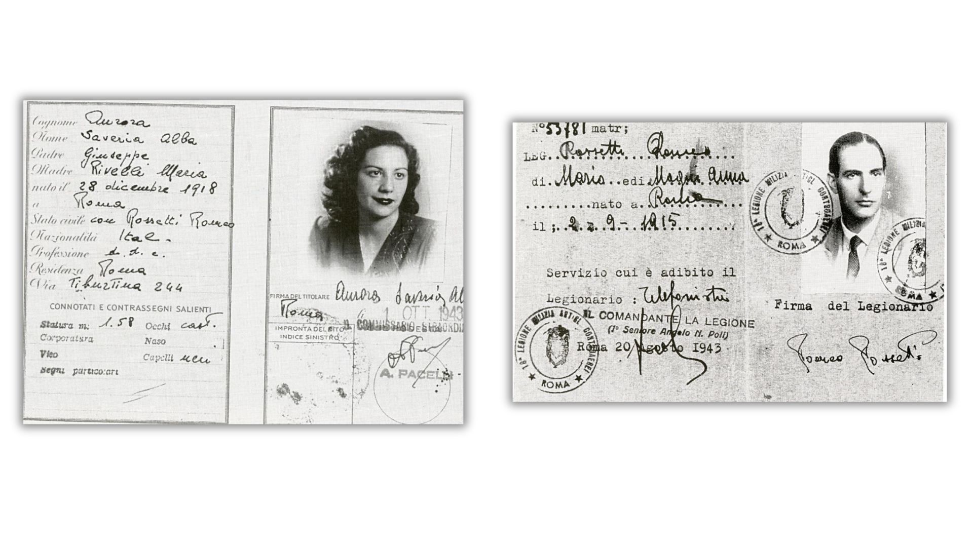 Documenti falsi per non morire. Angelo Sonnino e Alba Pontecorvo, 1943 Documenti falsi per non morire. Angelo Sonnino e Alba Pontecorvo, 1943