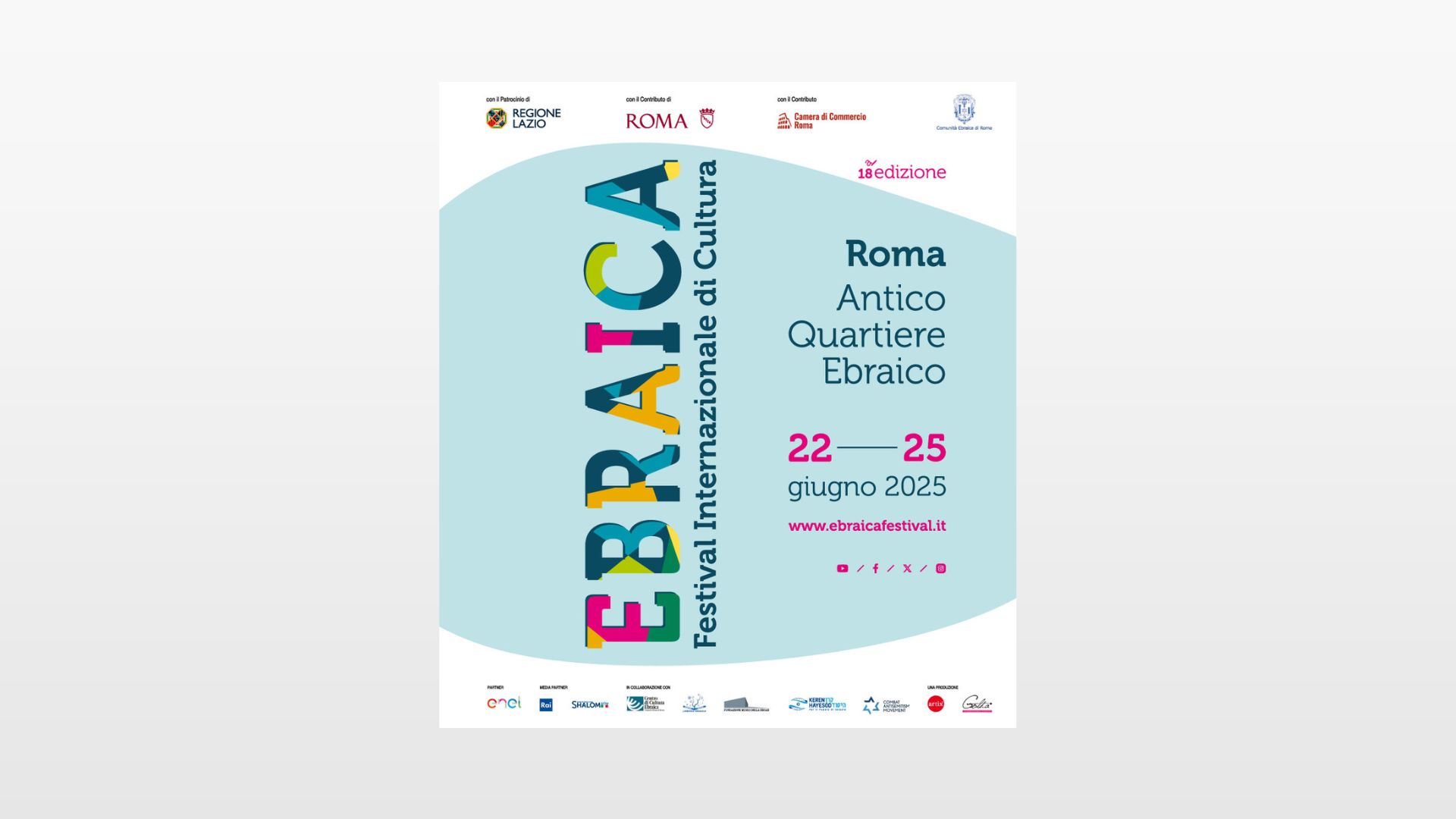Ebraica Festival, al via la diciottesima edizione
