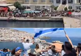 Proteste pro-Palestina a Syros: crociera israeliana costretta a cambiare rotta