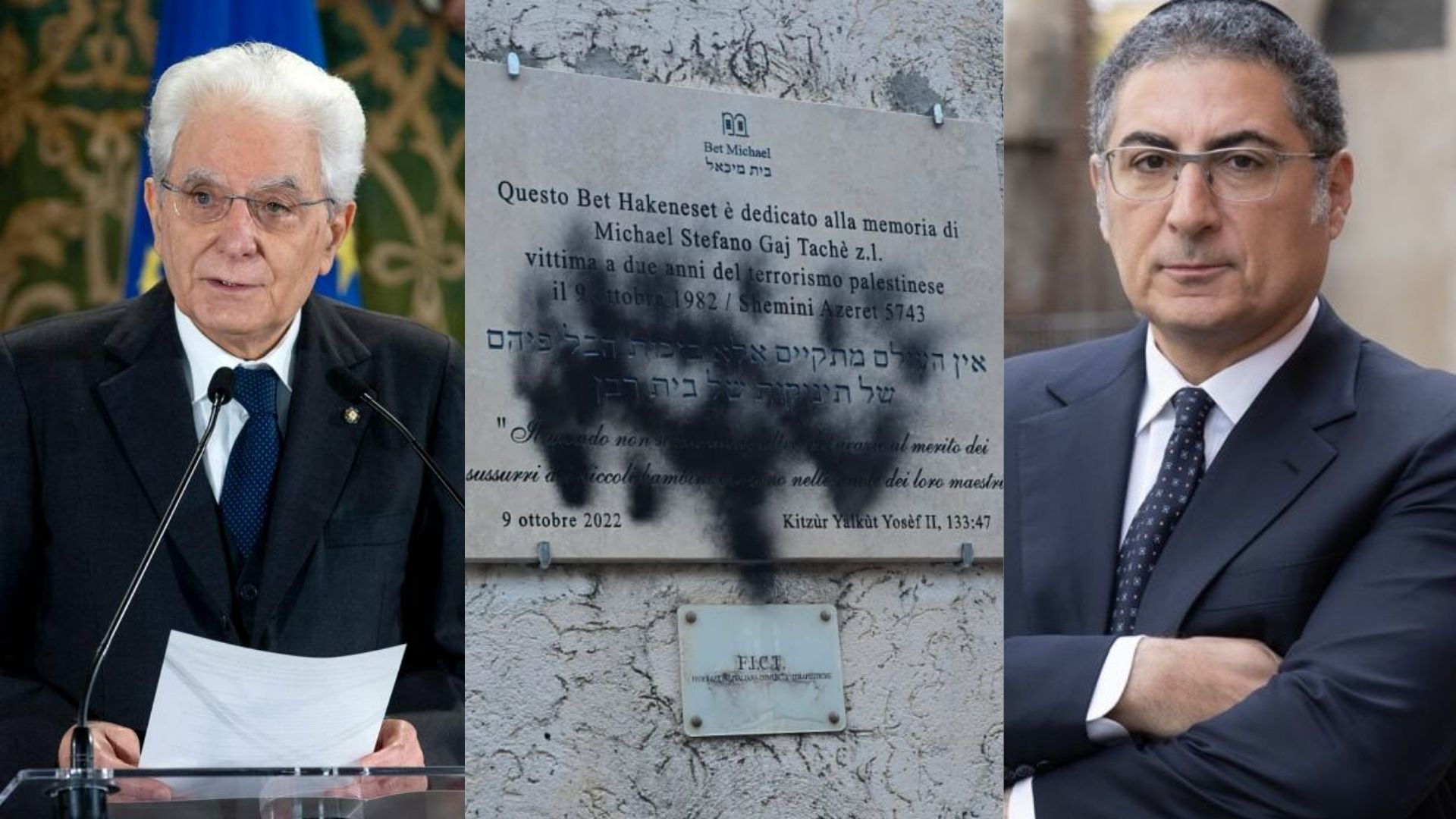 Scritte al Tempio di Monteverde, indaga la Procura. La solidarietà di Mattarella a Fadlun