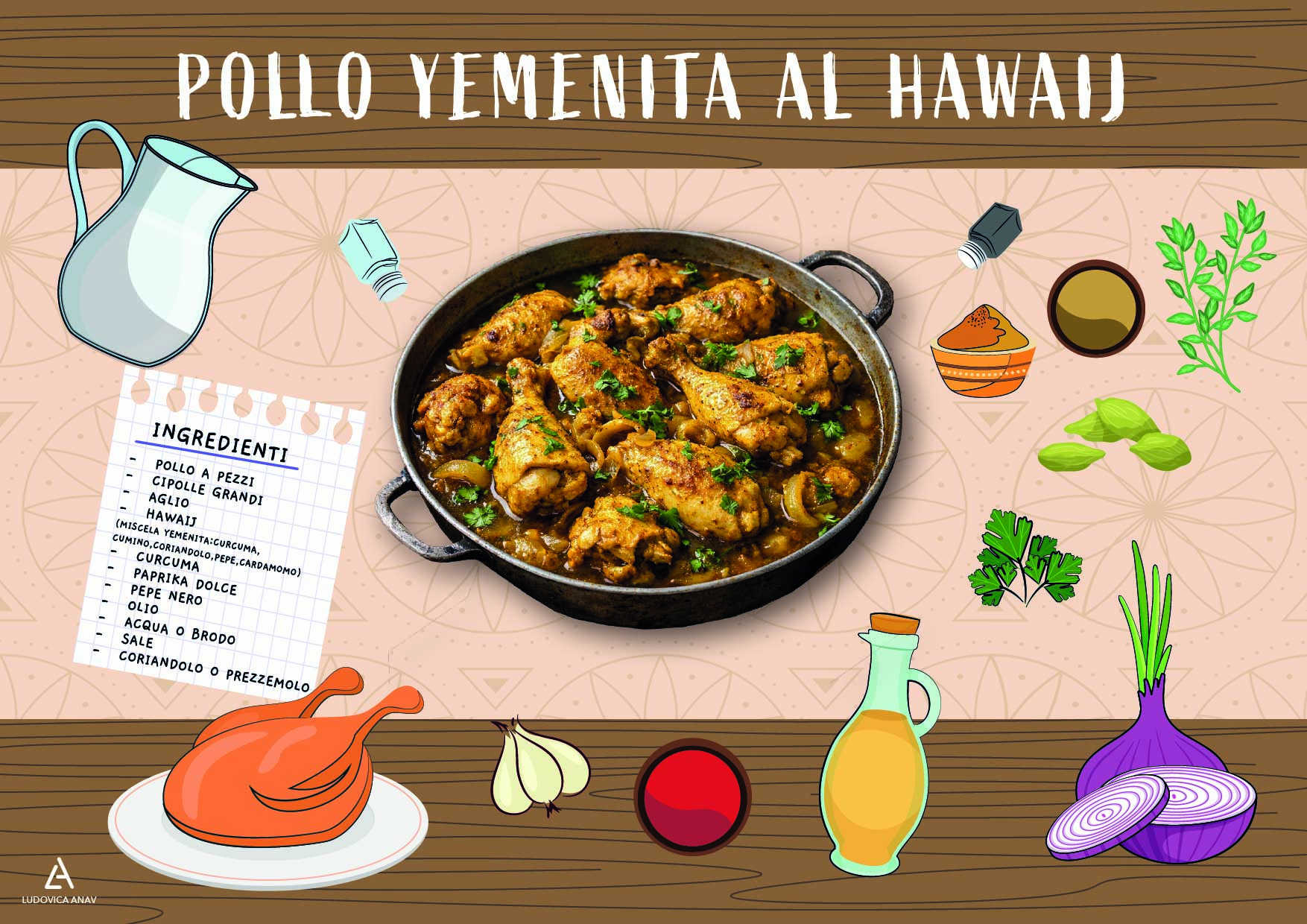 Pollo yemenita al hawaij