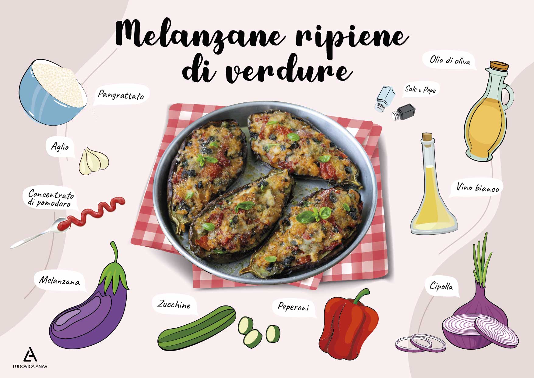 Melanzane ripiene di verdura